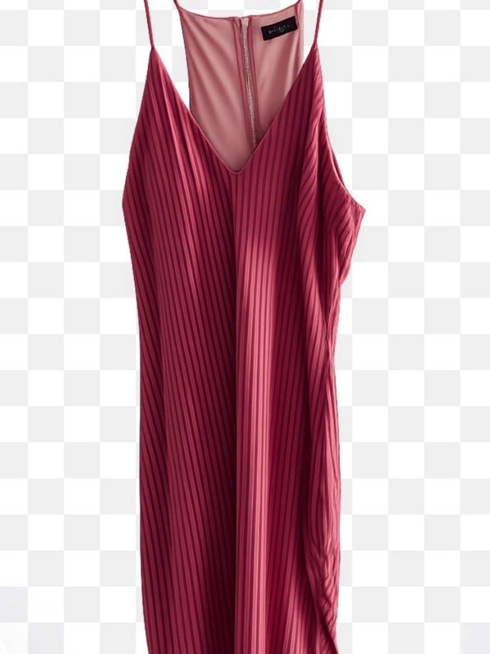 Trac Pleated Spaghetti Strap Slip Dress - Dusty Pink